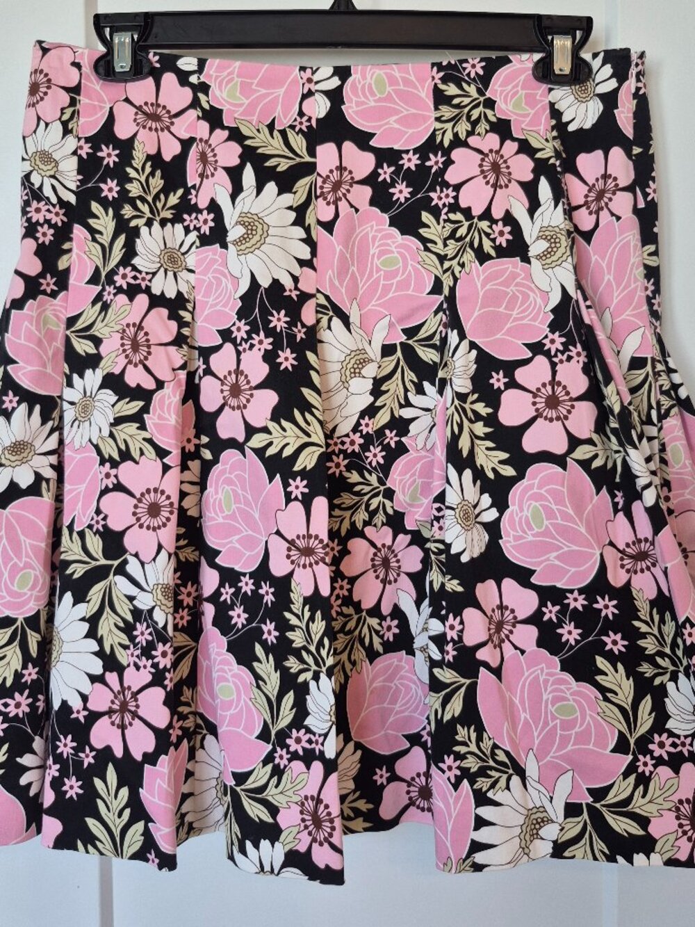 Isabel & Nina Women's Floral Pleated Knee Skirt Lined - Size 12